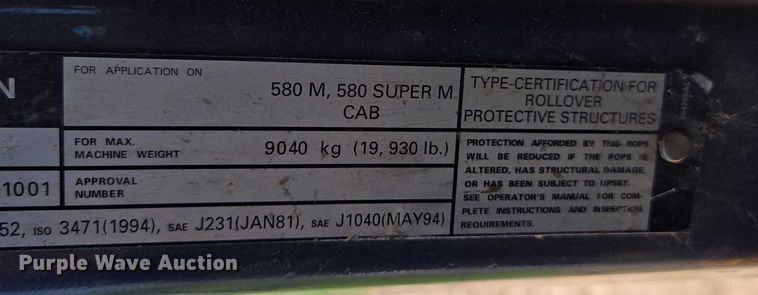 image for item ED1984 2001 Case 580 Super M backhoe