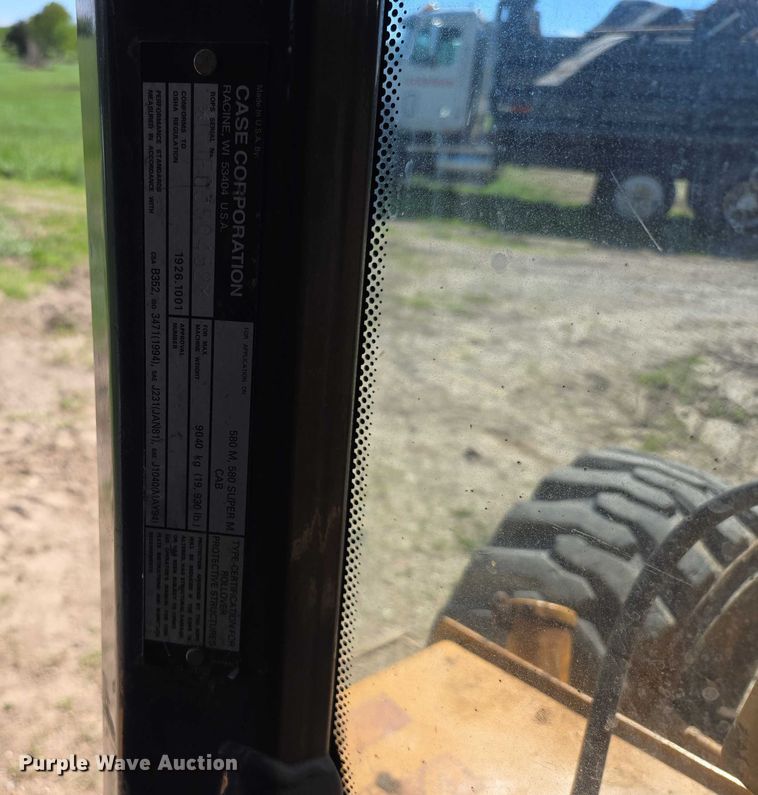 image for item ED1984 2001 Case 580 Super M backhoe