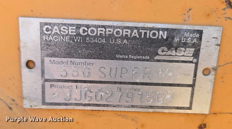 image for item ED1984 2001 Case 580 Super M backhoe