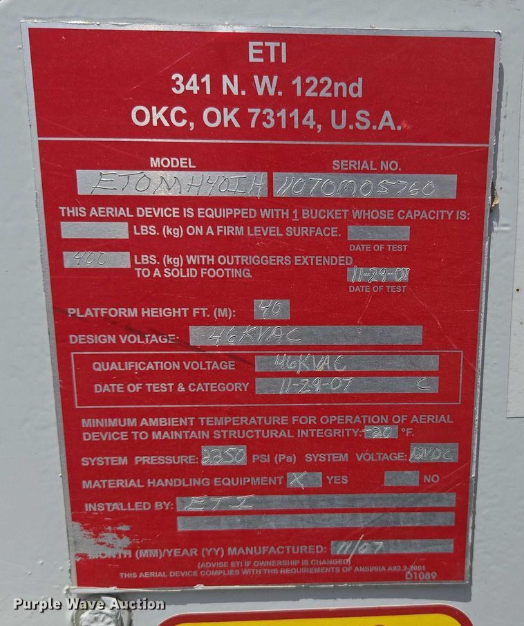 image for item ED1992 2016 Ford F550 Super Duty XL bucket truck