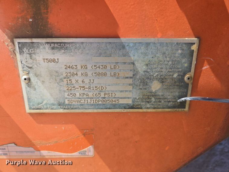 image for item ED1999 2013 JLG T500J boom lift