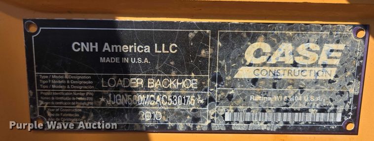 image for item ED2011 2010 Case 580 M backhoe