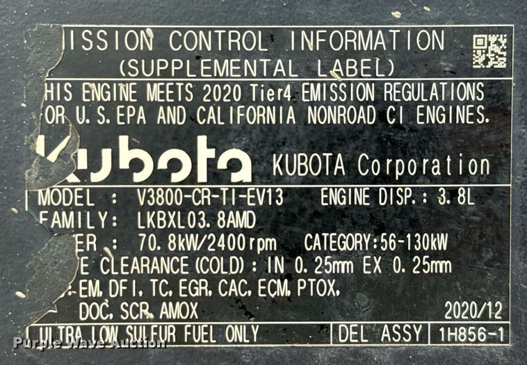 image for item ED5598 2020 Kubota SVL97-2 tracked skid steer loader