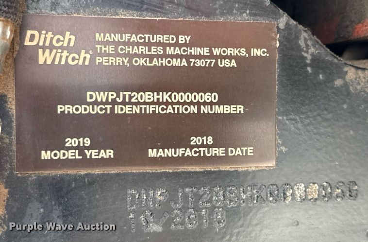 image for item ED5634 2019 Ditch Witch JT20 directional boring unit