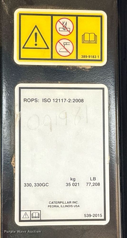 image for item ED5636 2023 Caterpillar 330GC excavator