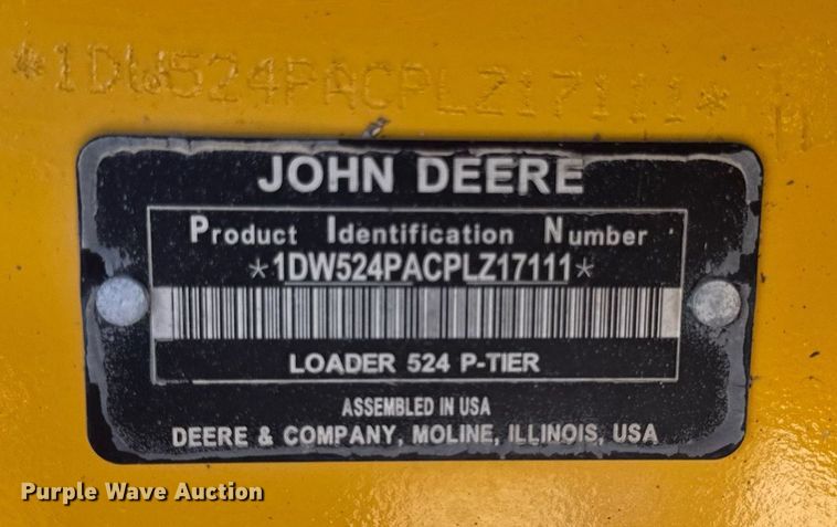 image for item EF1994 2023 John Deere 524P wheel loader