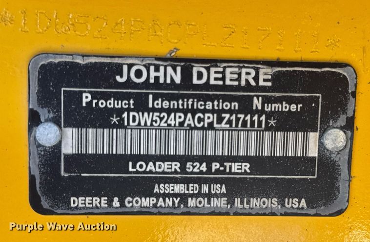 image for item EF1994 2023 John Deere 524P wheel loader