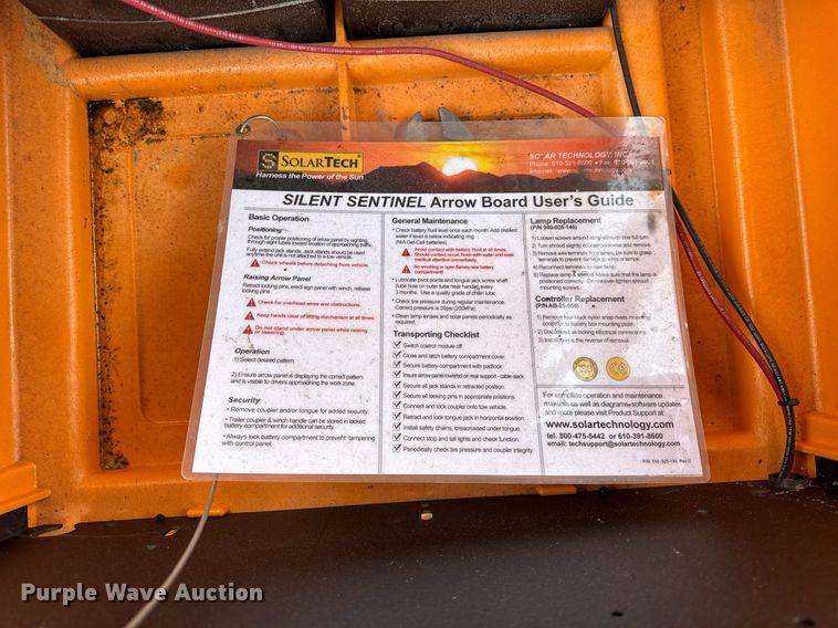 image for item EF2042 2014 Solar Tech Silent sentinel arrow board trailer