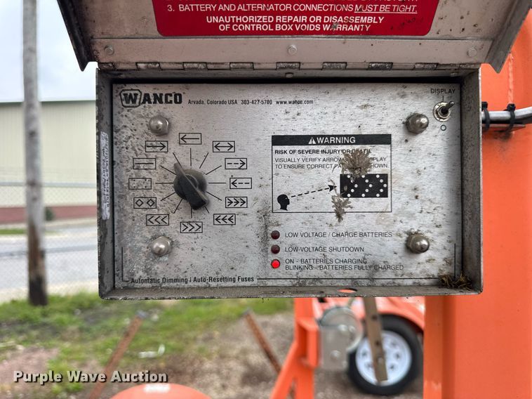 image for item EF2044 2015 Wanco WTSP arrow board trailer