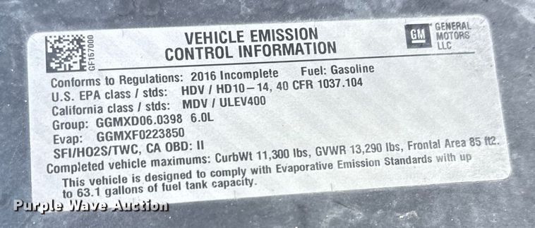 image for item EG5822 2016 Chevrolet Silverado 3500HD Crew Cab utility bed pickup truck