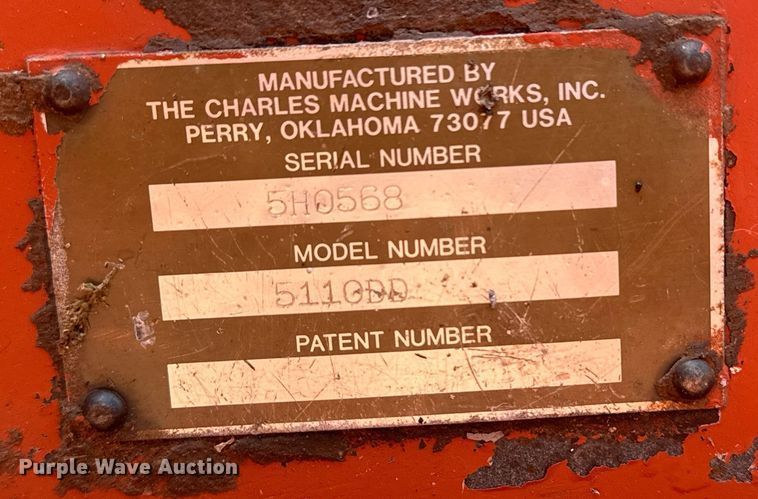 image for item EG5844 1991 Ditch Witch 5110 trencher