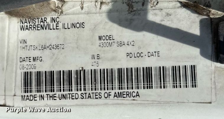 image for item EG5847 2010 International 4300 utility / service truck