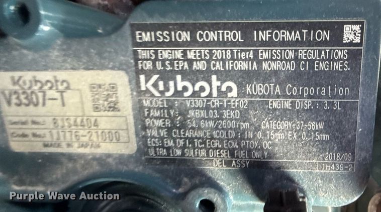 image for item EG5849 2019 Kubota SSV75 skid steer loader