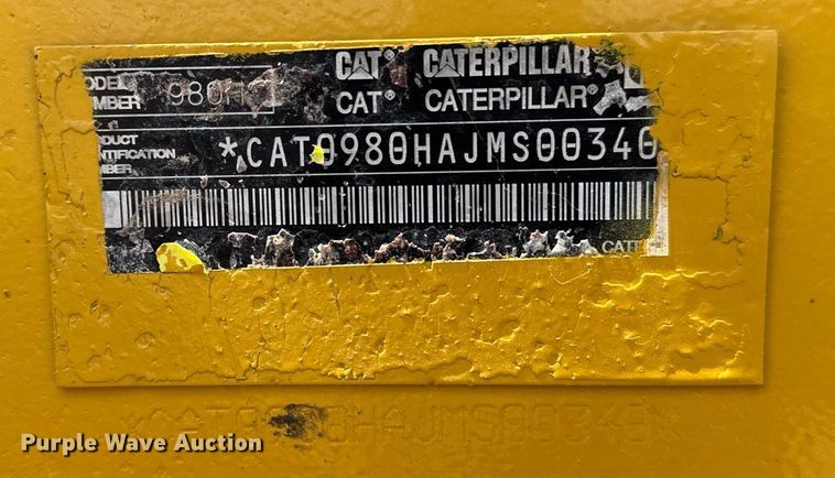 image for item EG6459 2005 Caterpillar 980H wheel loader