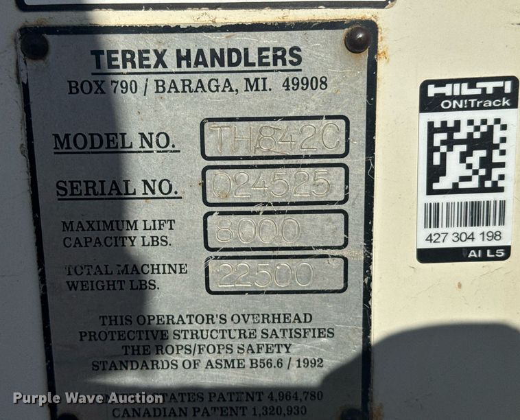 image for item EG6461 Terex TH842C telehandler