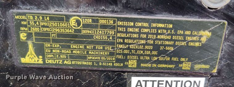 image for item EH0311 2020 Vermeer D20X22III directional boring unit