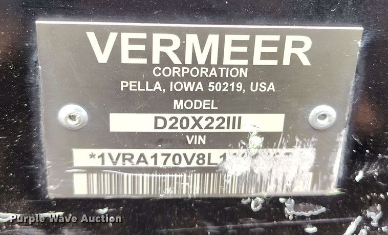 image for item EH0311 2020 Vermeer D20X22III directional boring unit