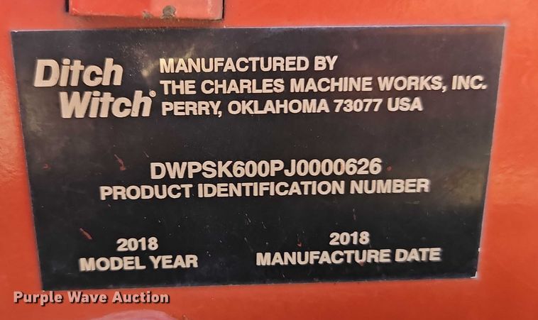image for item EJ0048 2018 Ditch Witch SK600 compact utility loader