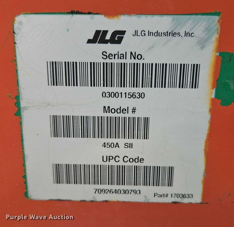 image for item EJ0055 2007 JLG 450AJ boom lift