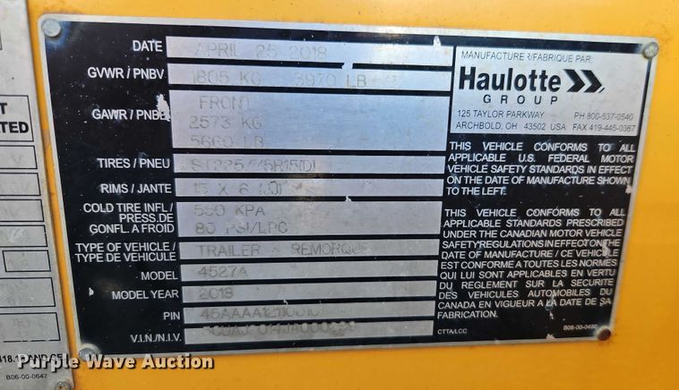 image for item EJ0056 2018 Haulotte 4527 boom lift