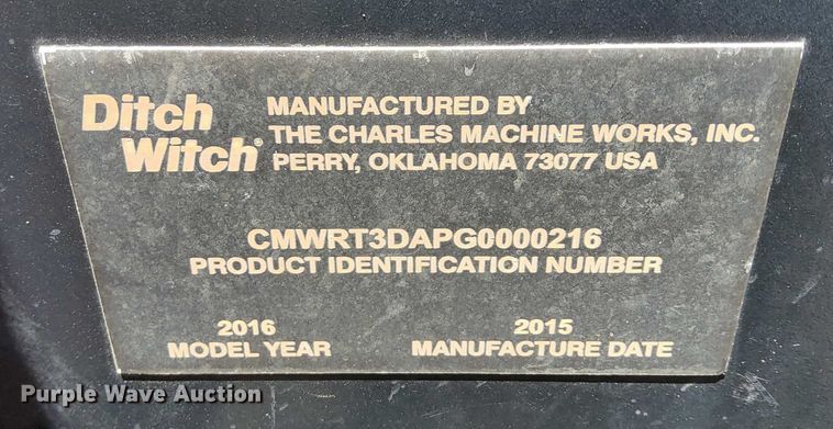 image for item EJ0057 2016 Ditch Witch RT30 trencher