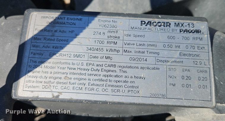 image for item EJ0062 2015 Peterbilt 567 dump truck