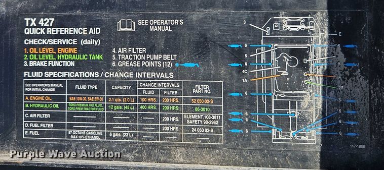 image for item EJ0063 2016 Toro TX427 compact utility loader