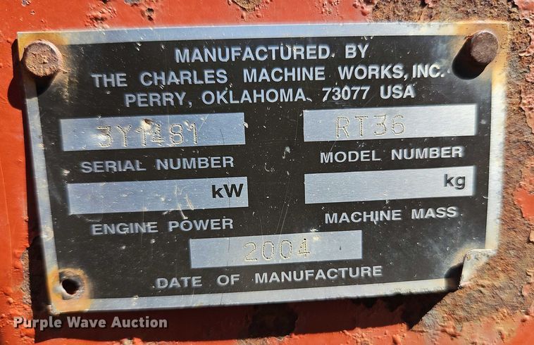 image for item EJ0064 2004 Ditch Witch RT36 trencher