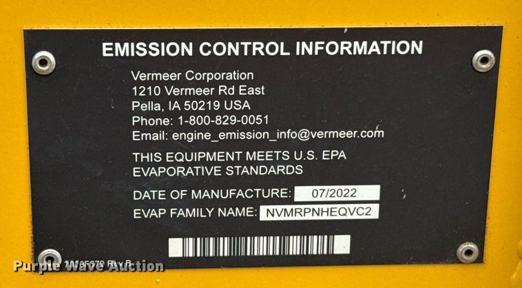 image for item EJ4500 2022 Vermeer SC292 stump grinder