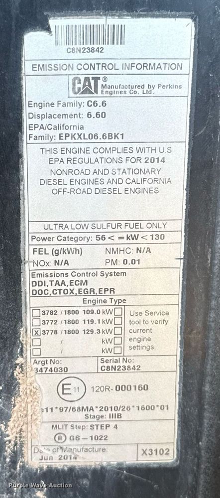 image for item EJ8802 2014 Caterpillar 938K wheel loader