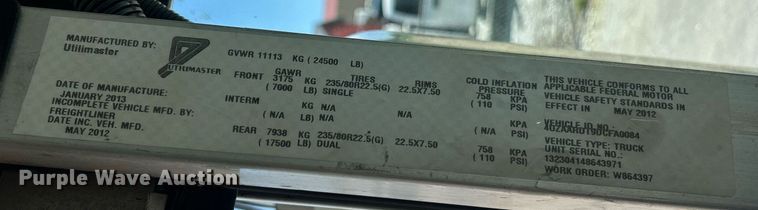 image for item EK8068 2013 Freightliner MT55 utility / service truck