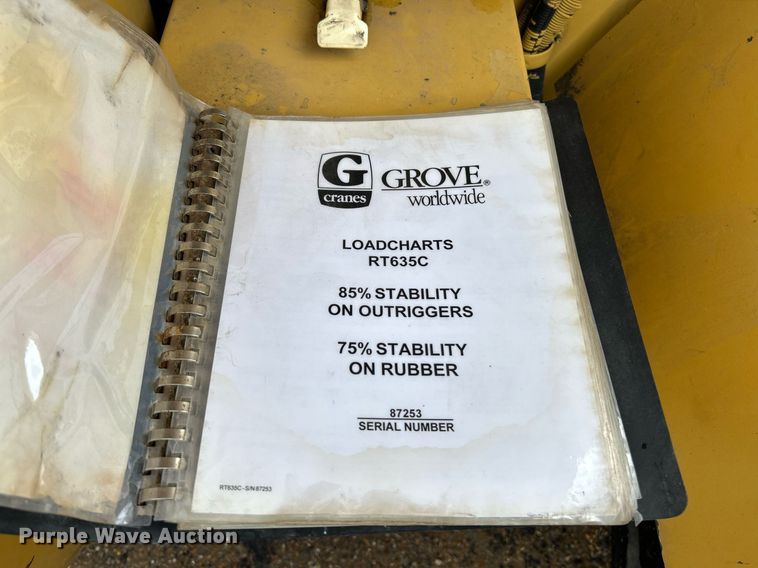 image for item EK8069 1998 Grove RT635C crane