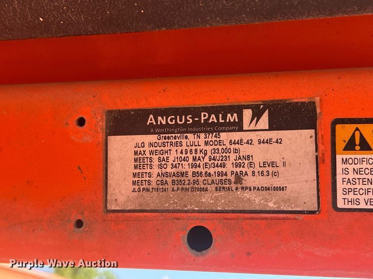 image for item EK8088 2014 Lull 944E-42 telehandler