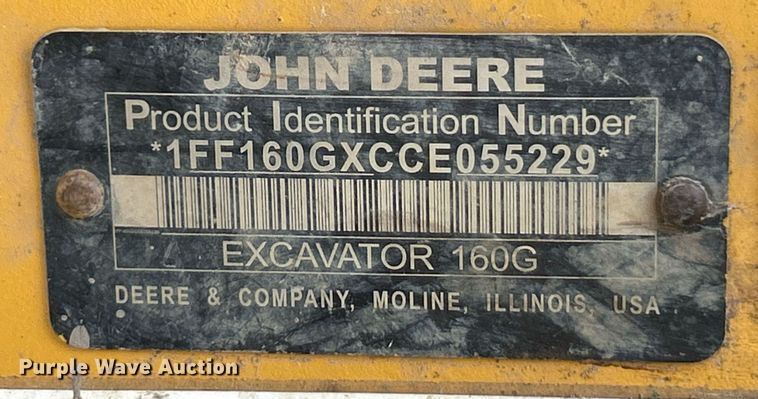 image for item EK8091 2013 John Deere 160G LC excavator