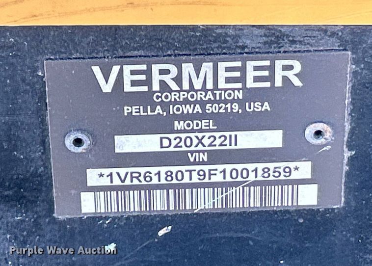 image for item EK8127 2015 Vermeer D20X22 Navigator Series 2 directional boring unit