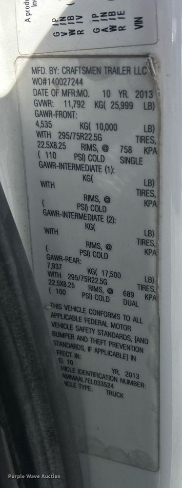 image for item EK8149 2014 International MA025 flatbed truck