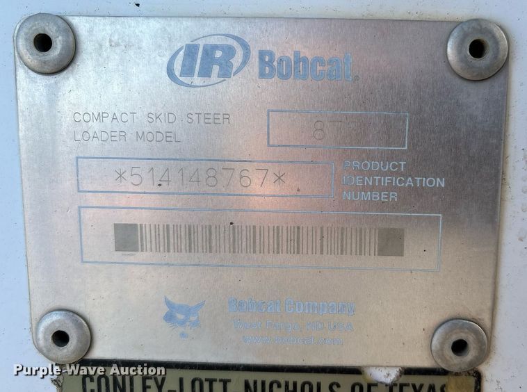 image for item EL2090 2001 Bobcat 873 skid steer loader