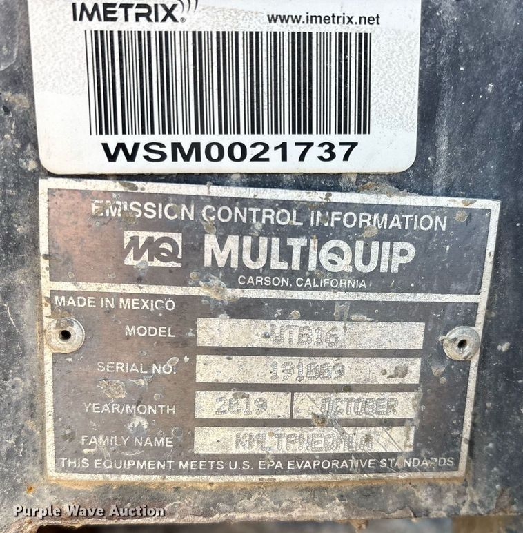 image for item EL2093 2019 Multiquip WTB16 concrete buggy