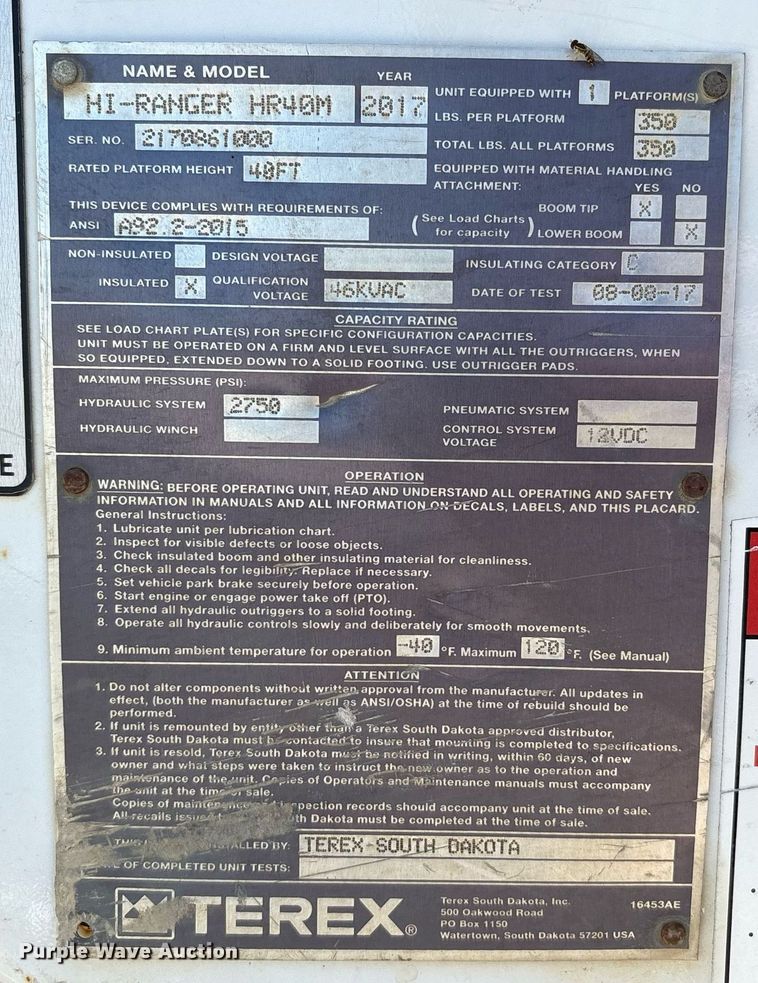 image for item EL2106 2017 Dodge Ram 5500 bucket truck