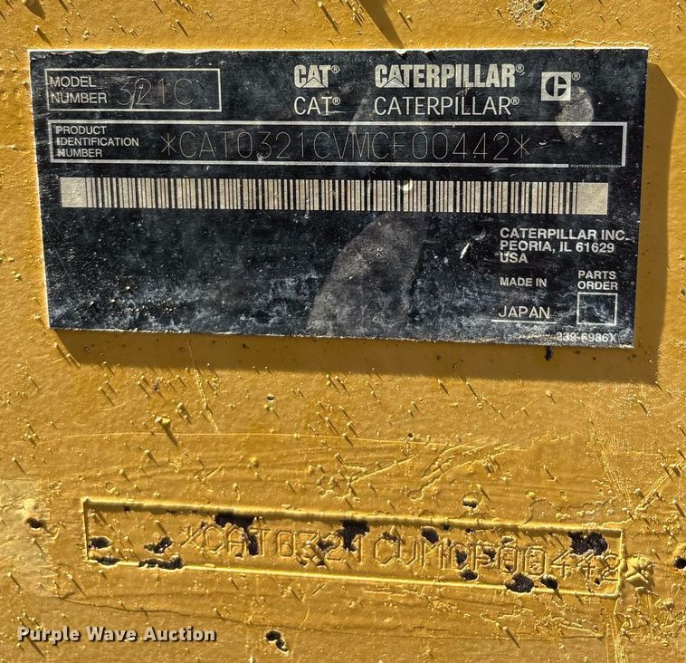 image for item EM2521 2004 Caterpillar 321C LCR excavator