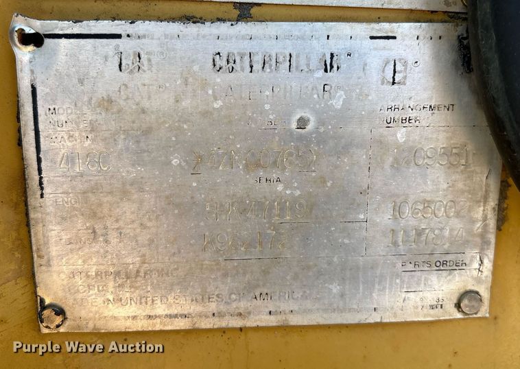 image for item EM2526 1997 Caterpillar 416C backhoe