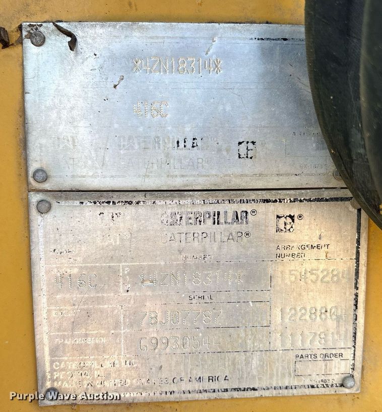 image for item EM2527 1999 Caterpillar 416C backhoe