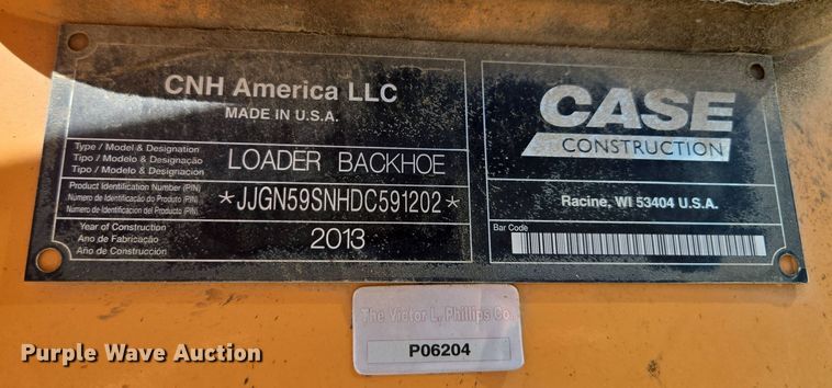 image for item EM7095 2013 Case  590 Super N  backhoe