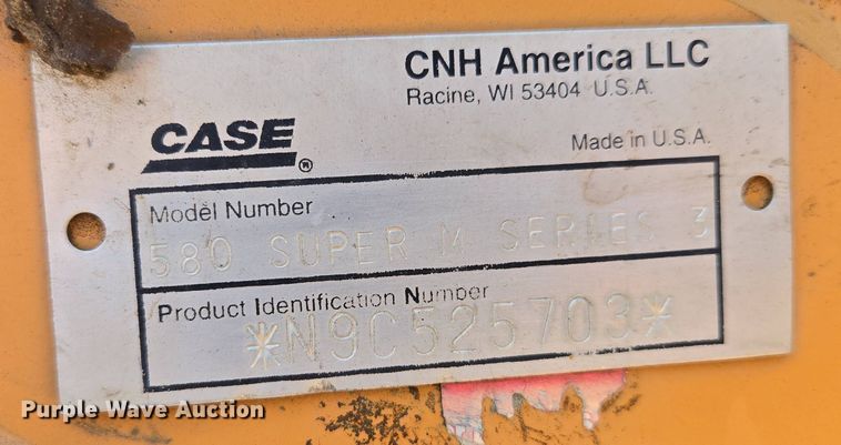 image for item EM7096 2009 Case  580 Super M Series 3 backhoe