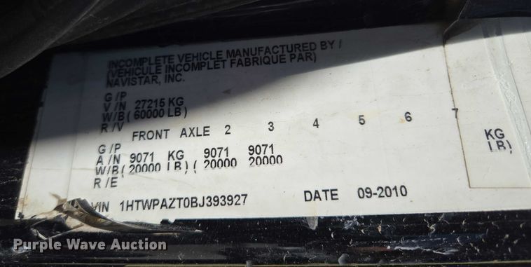 image for item EM7288 2011 International 7500 sewer jetter truck