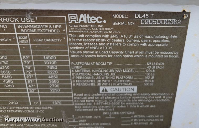 image for item EM7348 2006 International 4300 digger derrick truck