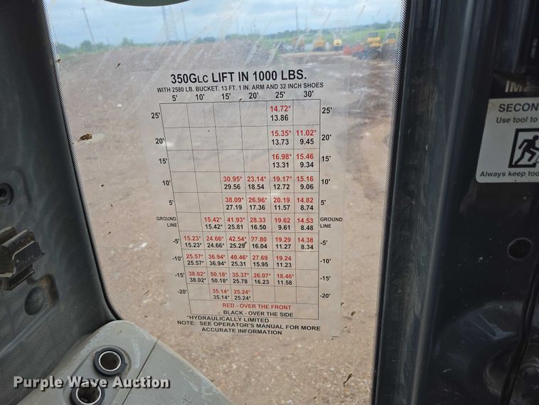 image for item EN3756 2012 John Deere 350G LC excavator