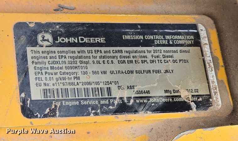 image for item EN3756 2012 John Deere 350G LC excavator