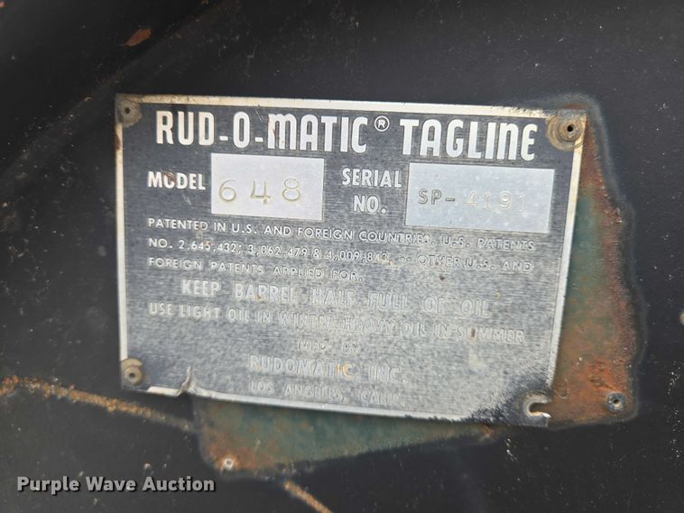 image for item EN8013 Rud-o-matic 648 tag line