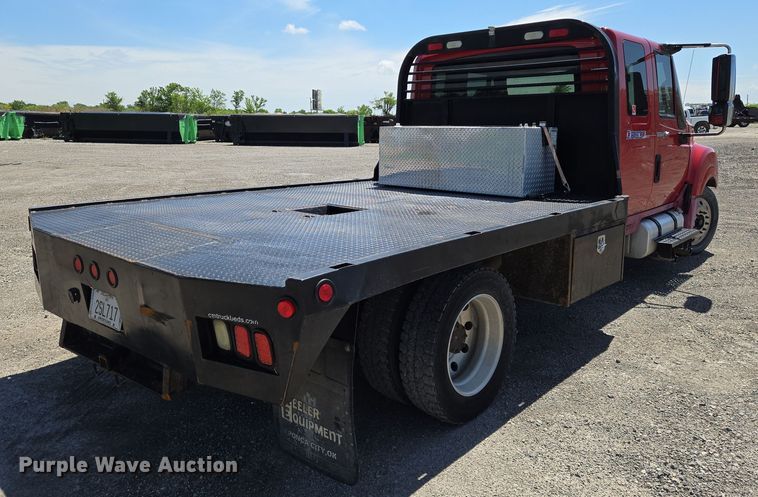 image for item EN8940 2013 International  TerraStar Ext. Cab flatbed truck